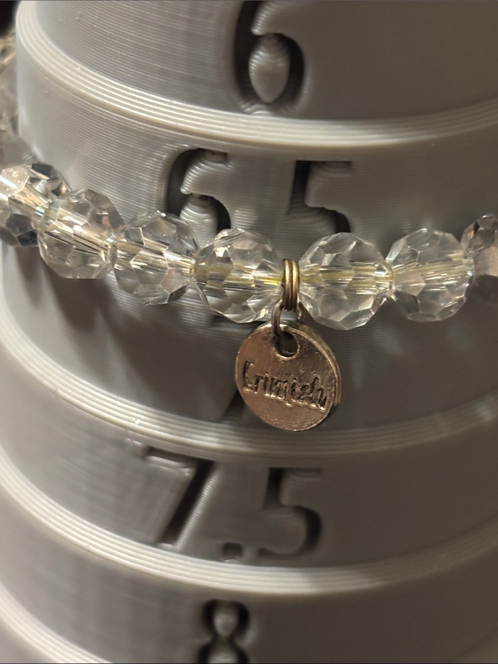 Erimish Black, Clear & White Heart Stack Bracelets Faceted Beads Coquette Photos - Picture 7 of 16